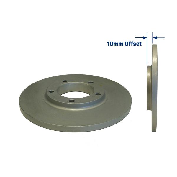 product image for 225mm non-vented rotor, cast iron Dacromat 10mm offset
